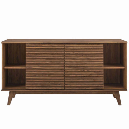 Render 63" Sideboard Buffet Table or TV Stand, Wood, Natural Walnut Brown, 17993