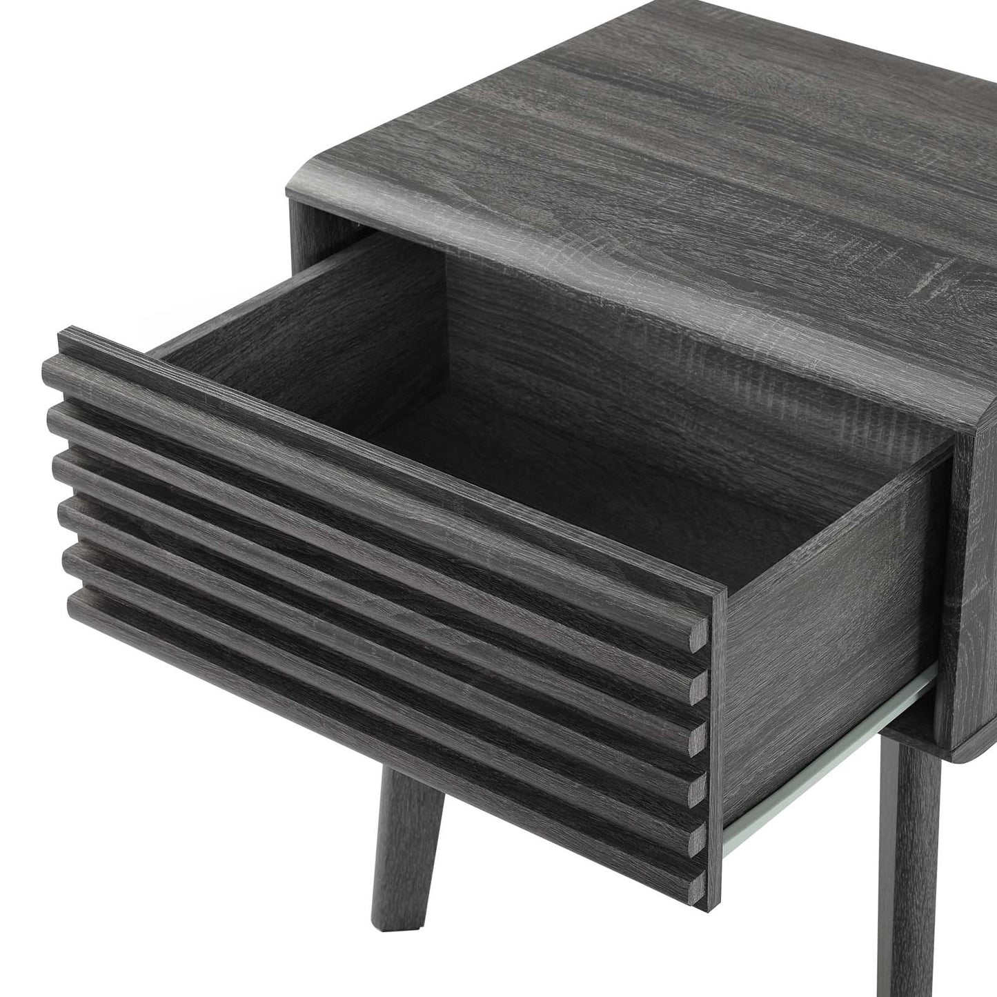 Render End Table, Wood, Dark Grey Gray, 18179