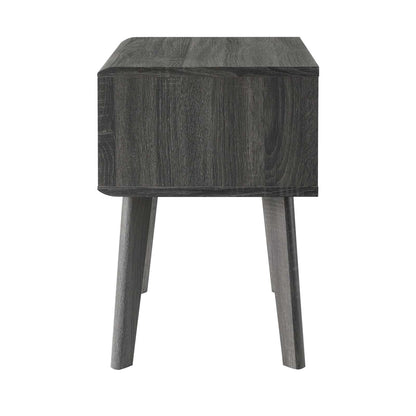 Render End Table, Wood, Dark Grey Gray, 18179