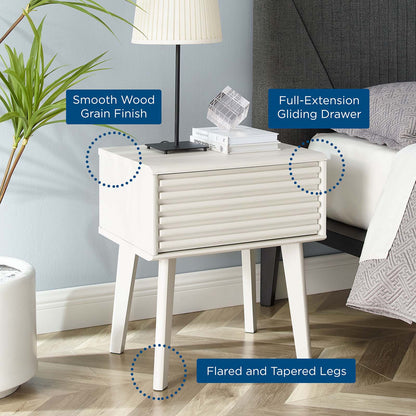 Render End Table, Wood, White, 18182