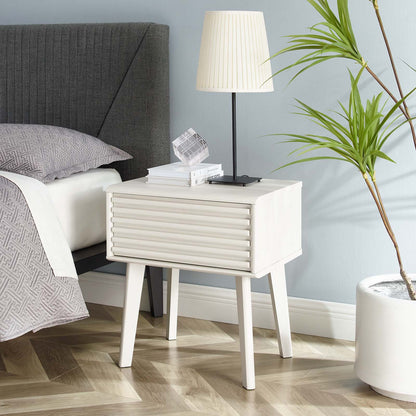 Render End Table, Wood, White, 18182