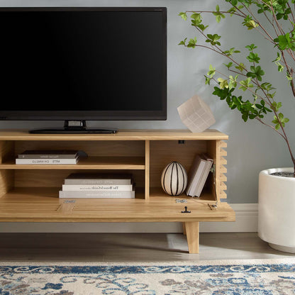 Render 46" TV Stand, Wood, Brown Oak, 18183