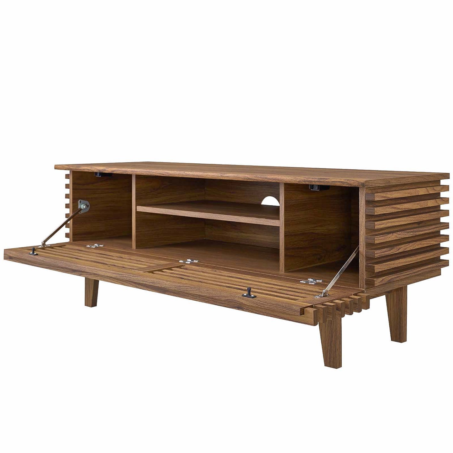 Render 46" TV Stand, Wood, Natural Walnut Brown, 17995