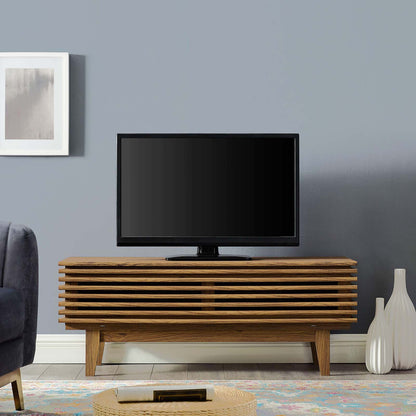 Render 46" TV Stand, Wood, Natural Walnut Brown, 17995