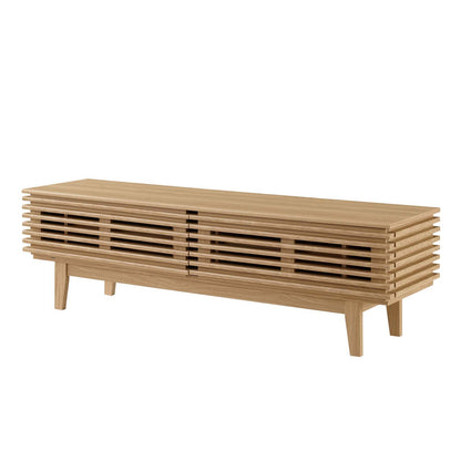 Render 60" TV Stand, Wood, Brown Oak, 18184