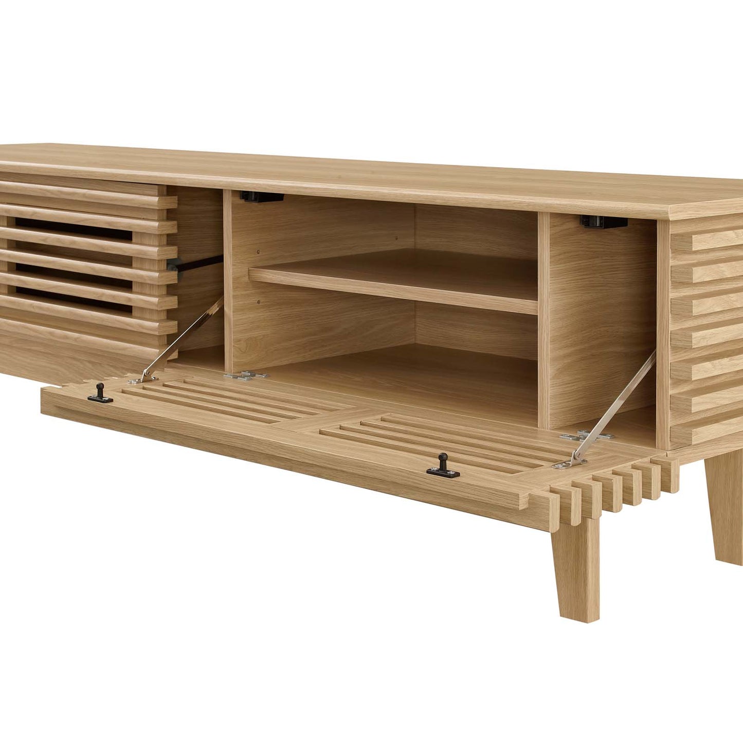 Render 60" TV Stand, Wood, Brown Oak, 18184