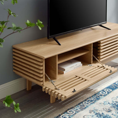 Render 60" TV Stand, Wood, Brown Oak, 18184