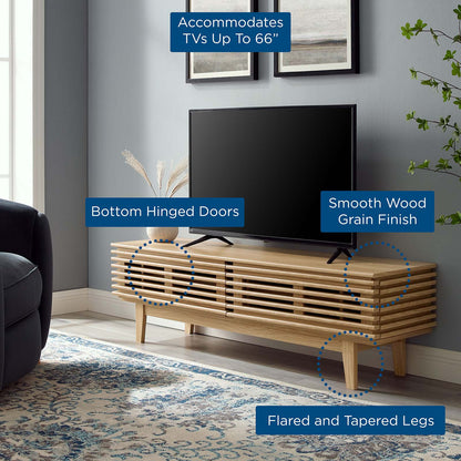 Render 60" TV Stand, Wood, Brown Oak, 18184