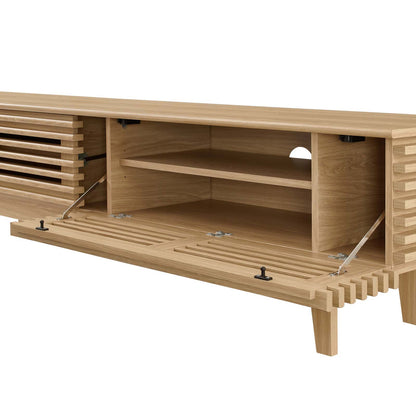 Render 71" TV Stand, Wood, Brown Oak, 18185