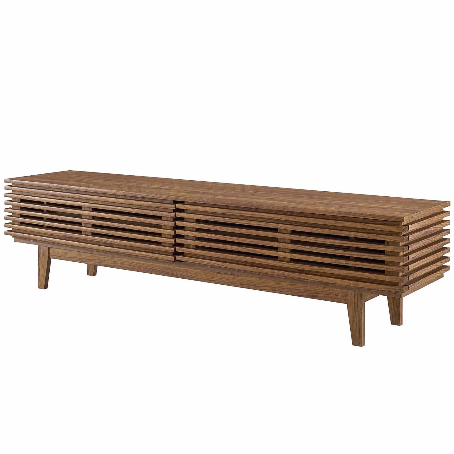 Render 71" TV Stand, Wood, Natural Walnut Brown, 17997