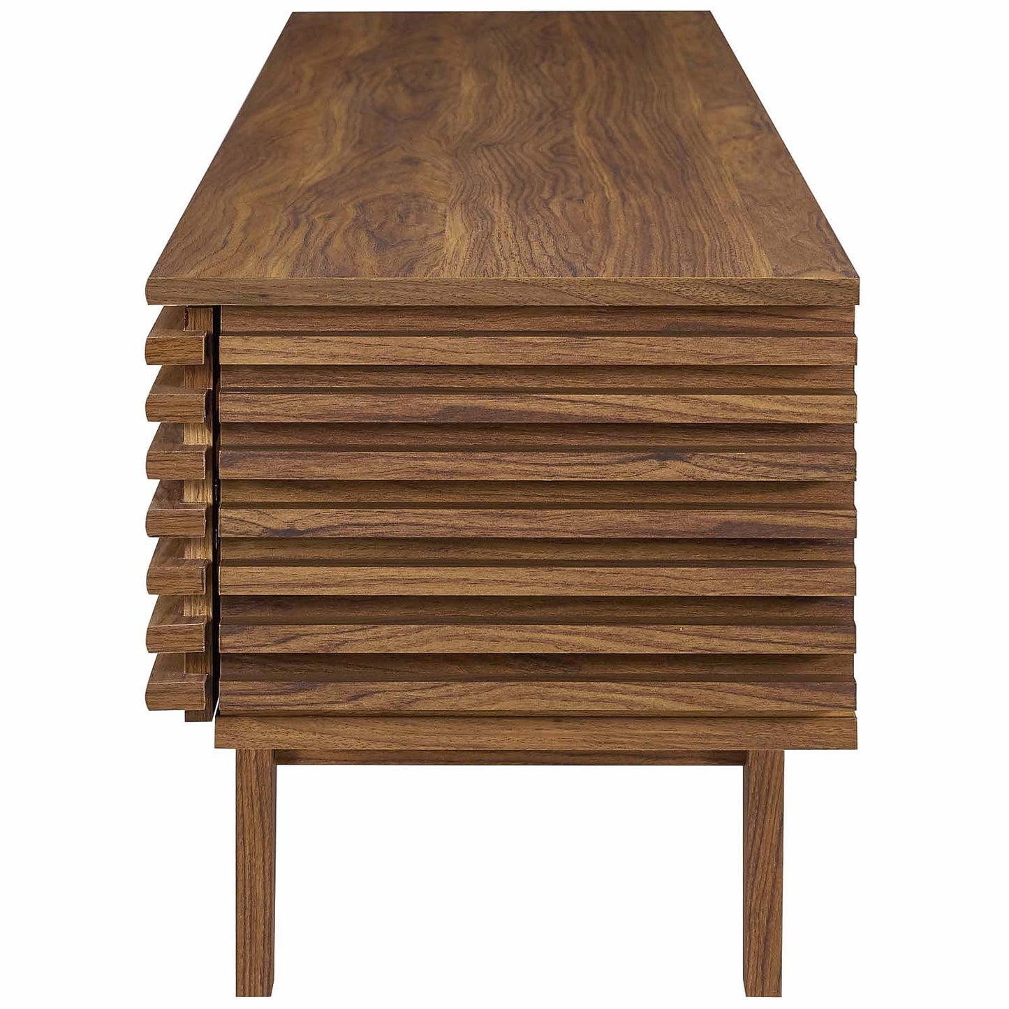 Render 71" TV Stand, Wood, Natural Walnut Brown, 17997