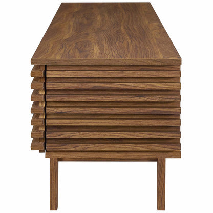 Render 71" TV Stand, Wood, Natural Walnut Brown, 17997