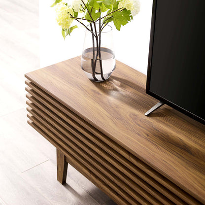Render 71" TV Stand, Wood, Natural Walnut Brown, 17997