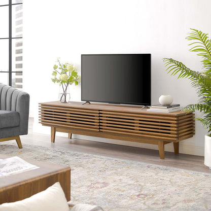 Render 71" TV Stand, Wood, Natural Walnut Brown, 17997