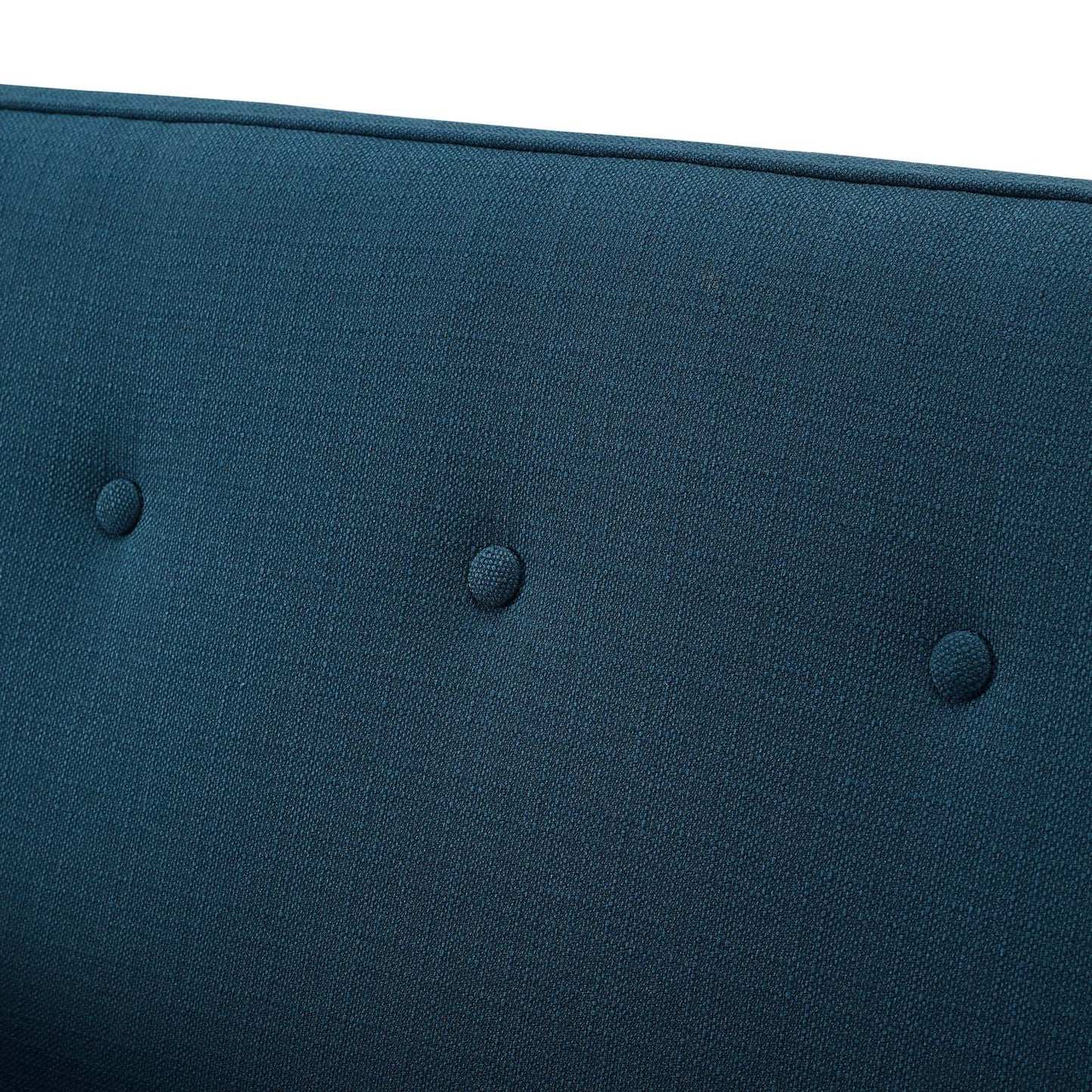 Sheer Upholstered Fabric Loveseat, Fabric, Navy Blue, 17305