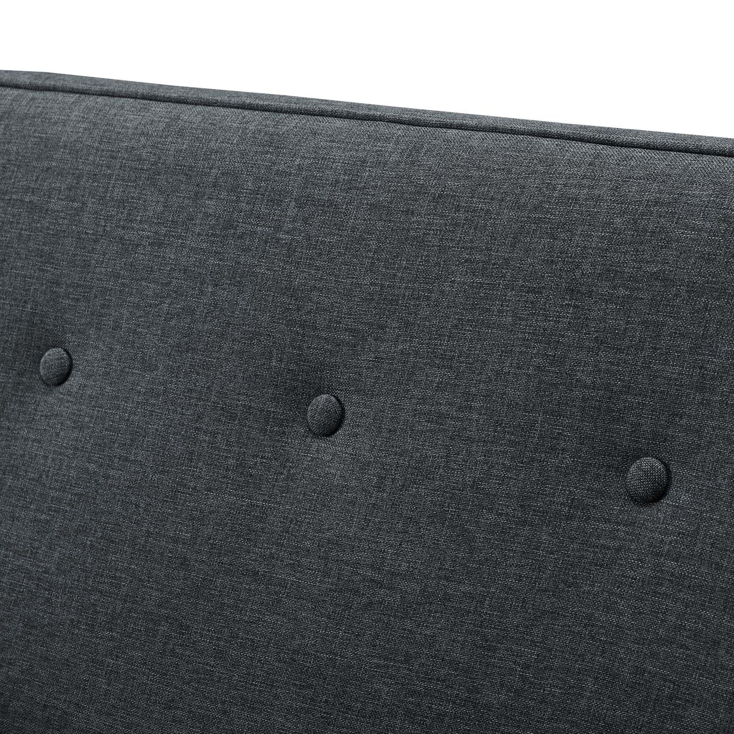 Sheer Upholstered Fabric Loveseat, Fabric, Grey Gray, 17306