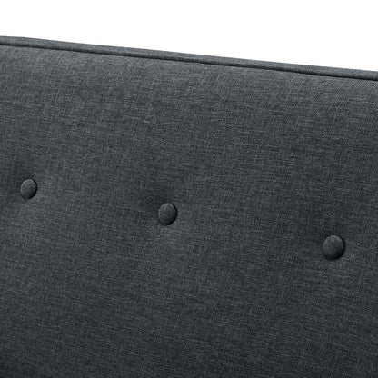 Sheer Upholstered Fabric Loveseat, Fabric, Grey Gray, 17306