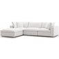 Commix Down Filled Overstuffed 4 Piece Sectional Sofa Set, Fabric, Beige 15727