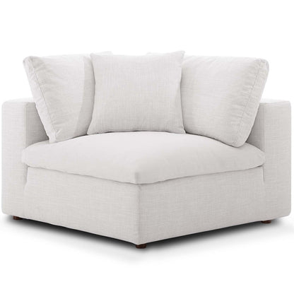 Commix Down Filled Overstuffed 4 Piece Sectional Sofa Set, Fabric, Beige 15727