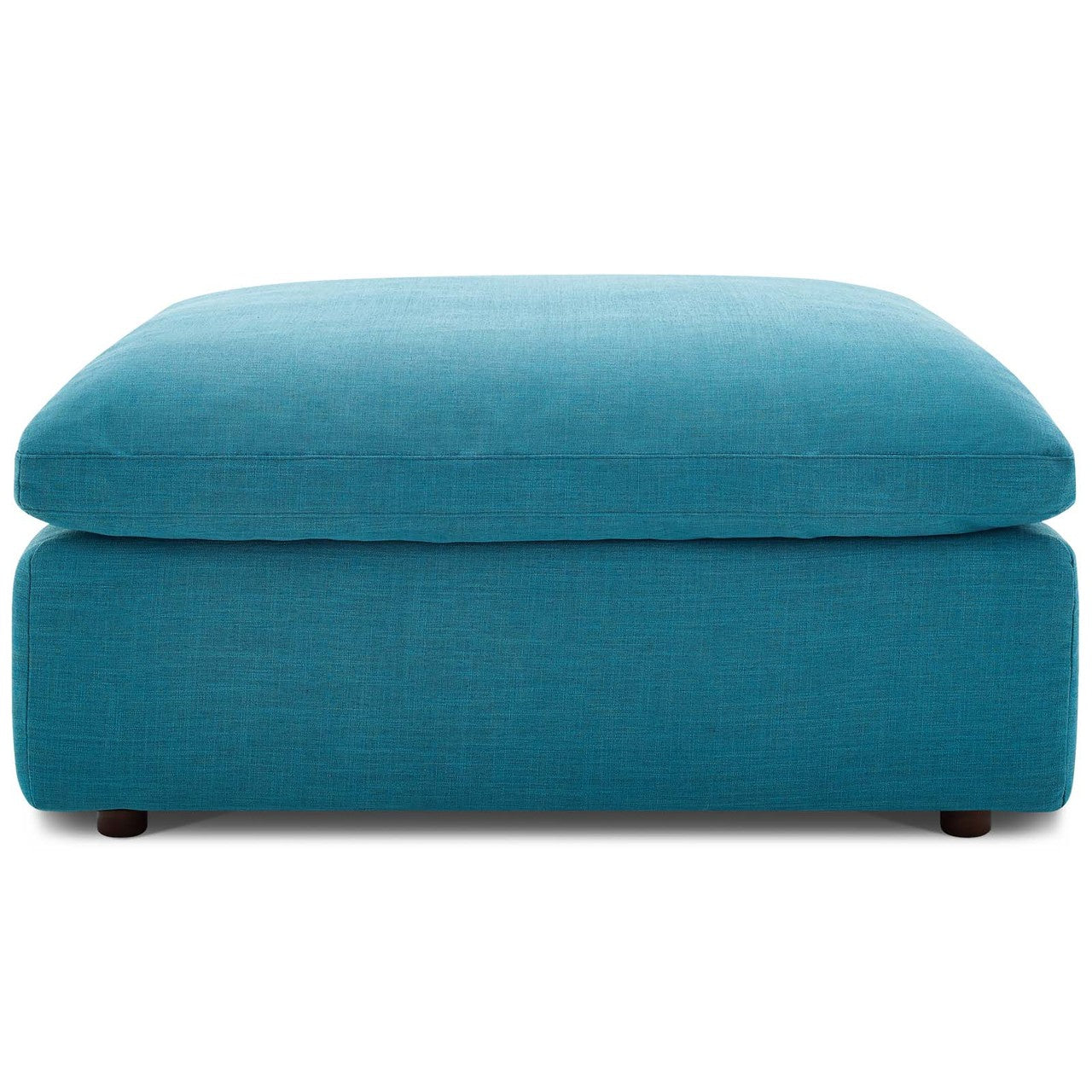 Commix Down Filled Overstuffed 4 Piece Sectional Sofa Set, Fabric, Aqua Blue 15729