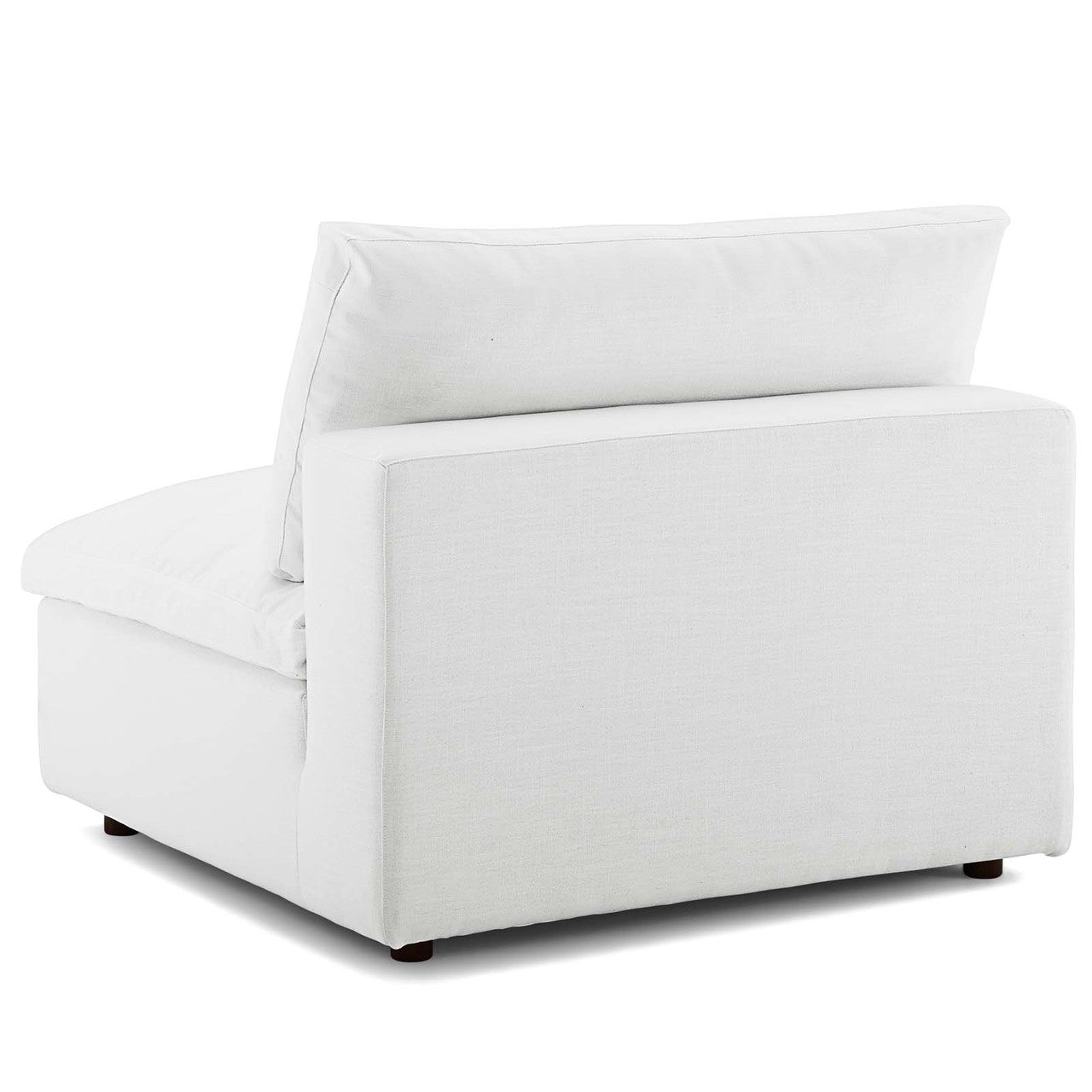 Commix Down Filled Overstuffed 4 Piece Sectional Sofa Set, Fabric, White 15730