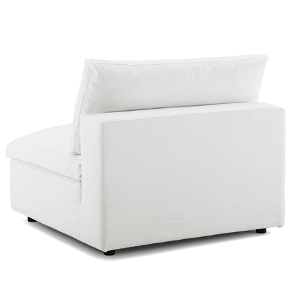 Commix Down Filled Overstuffed 4 Piece Sectional Sofa Set, Fabric, White 15730