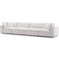 Commix Down Filled Overstuffed 4 Piece Sectional Sofa Set, Fabric, Beige 15732