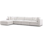 Commix Down Filled Overstuffed 5 Piece Sectional Sofa Set, Fabric, Beige 15736