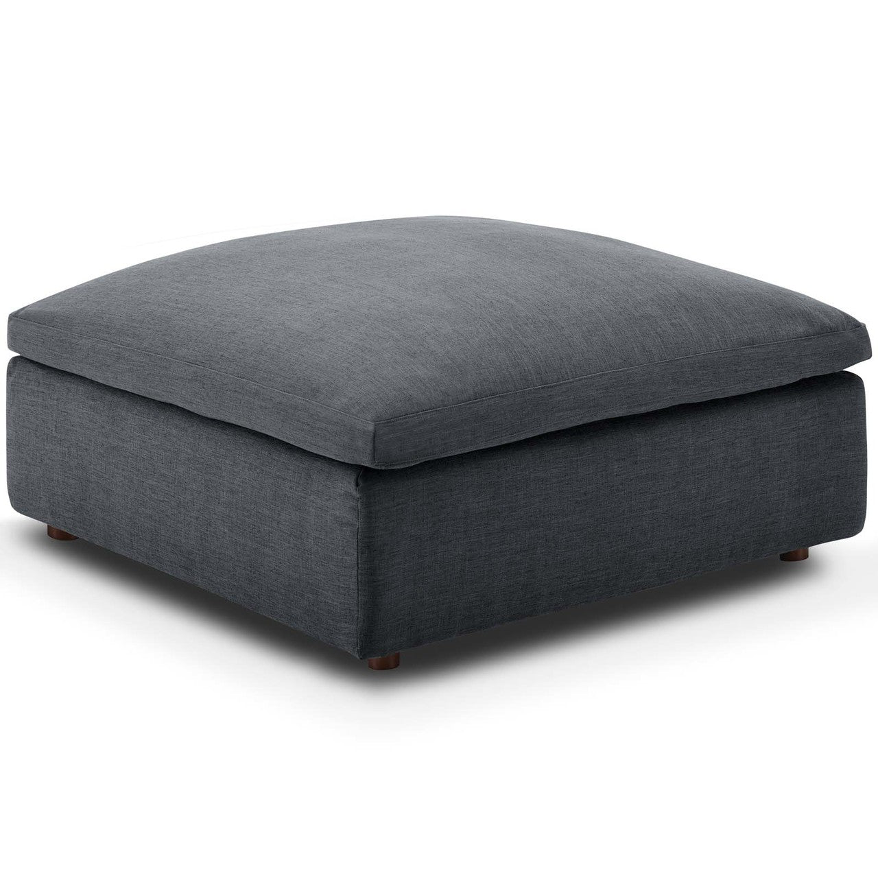 Commix Down Filled Overstuffed 5 Piece Sectional Sofa Set, Fabric, Grey Gray 15737