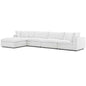 Commix Down Filled Overstuffed 5 Piece Sectional Sofa Set, Fabric, White 15739