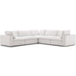 Commix Down Filled Overstuffed 5 Piece Sectional Sofa Set, Fabric, Beige 15741