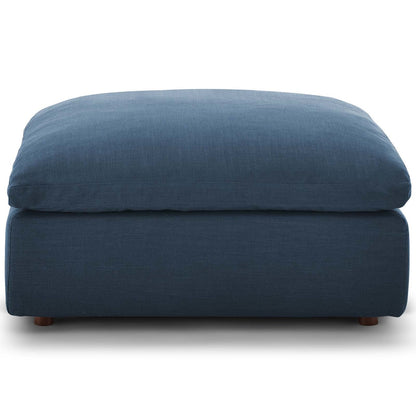 Commix Down Filled Overstuffed 5 Piece Sectional Sofa Set, Fabric, Navy Blue 15745