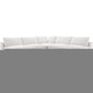 Commix Down Filled Overstuffed 5 Piece Sectional Sofa Set, Fabric, Beige 15746