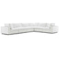 Commix Down Filled Overstuffed 6 Piece Sectional Sofa Set, Fabric, White 15753
