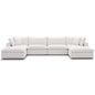 Commix Down Filled Overstuffed 6 Piece Sectional Sofa Set, Fabric, Beige 15755