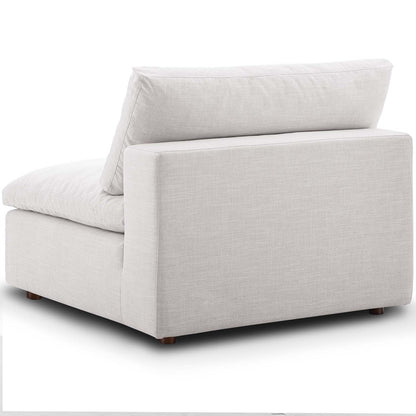 Commix Down Filled Overstuffed 6 Piece Sectional Sofa Set, Fabric, Beige 15755