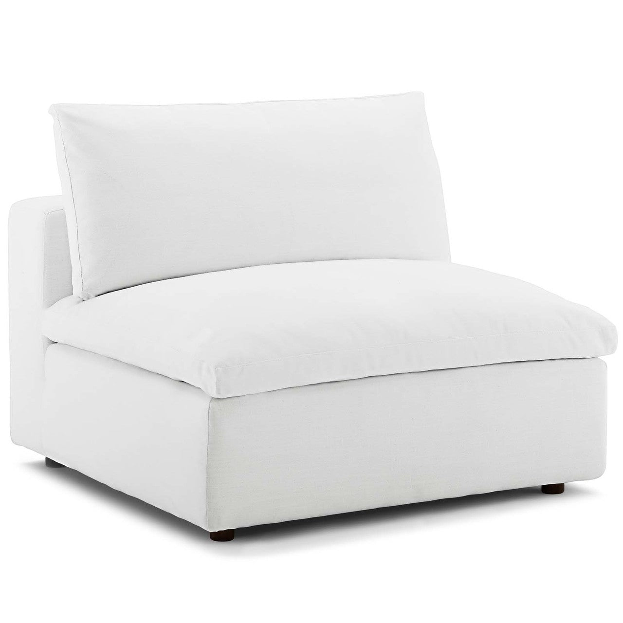 Commix Down Filled Overstuffed 8 Piece Sectional Sofa Set, Fabric, White 15761