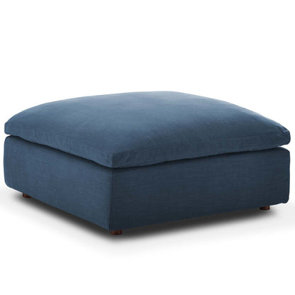 Commix Down Filled Overstuffed 7 Piece Sectional Sofa Set, Fabric, Navy Blue 15762
