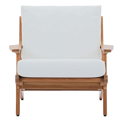 Saratoga 2 Piece Outdoor Patio Teak Set, Wood, White Natural 15239