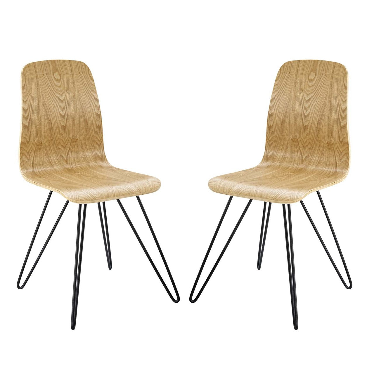 Drift Dining Side Chair Set of 2, Wood, Natural 15243