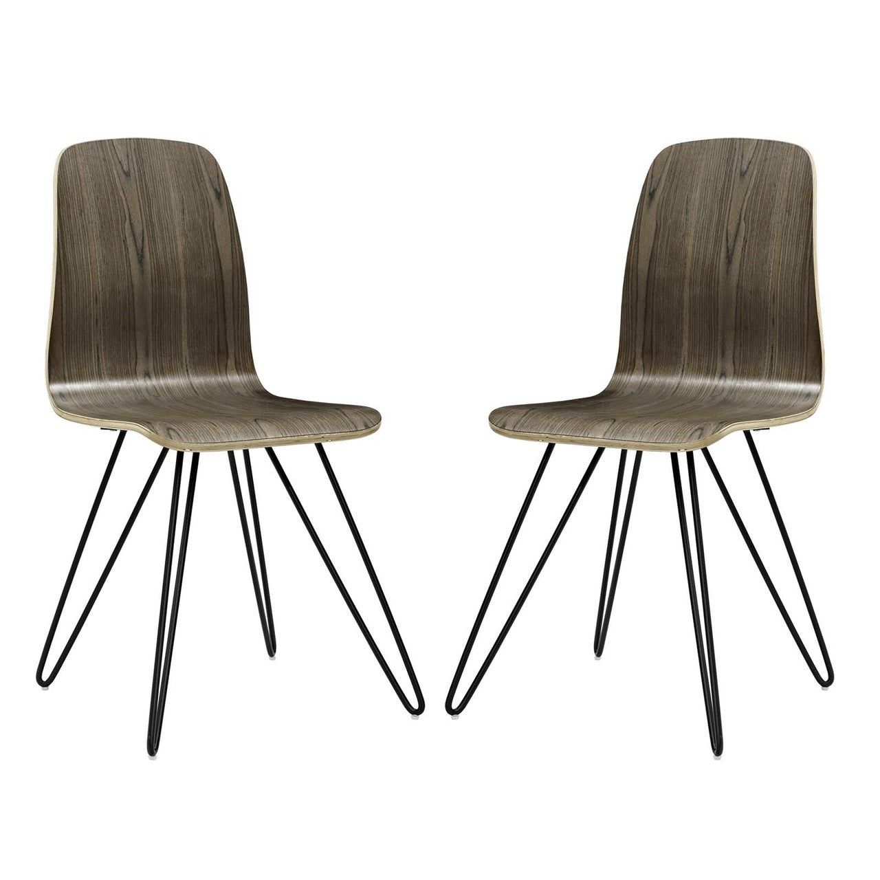 Drift Dining Side Chair Set of 2, Wood, Brown 15244