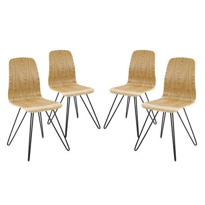 Drift Dining Side Chair Set of 4, Wood, Natural 15245