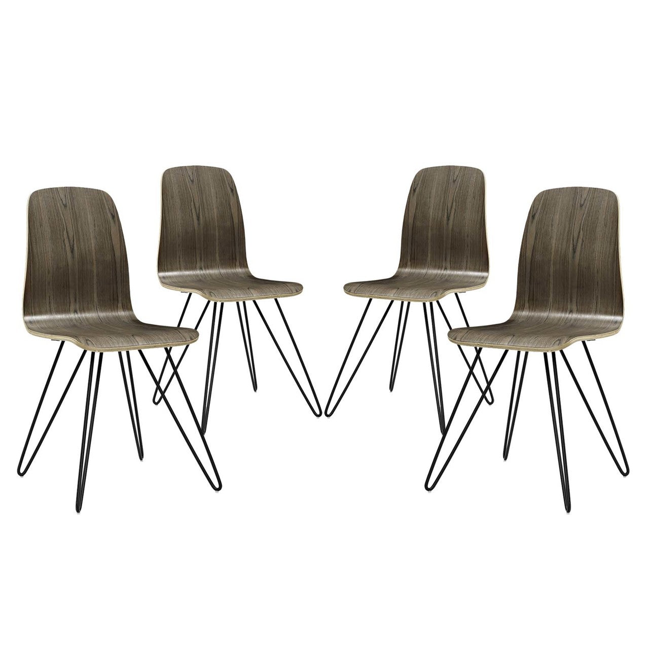 Drift Dining Side Chair Set of 4, Wood, Brown 15246