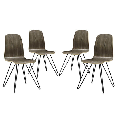 Drift Dining Side Chair Set of 4, Wood, Brown 15246