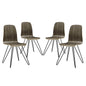 Drift Dining Side Chair Set of 4, Wood, Brown 15246