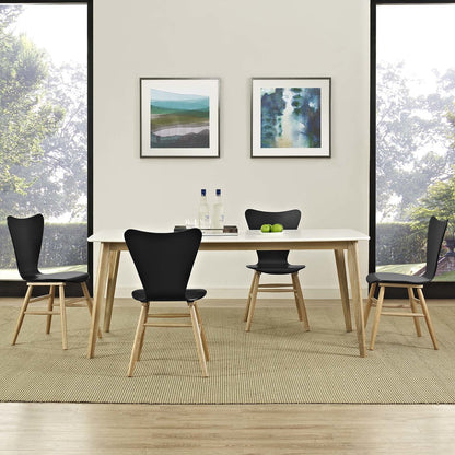 Cascade Dining Chair Set of 4, Wood, Black 15247