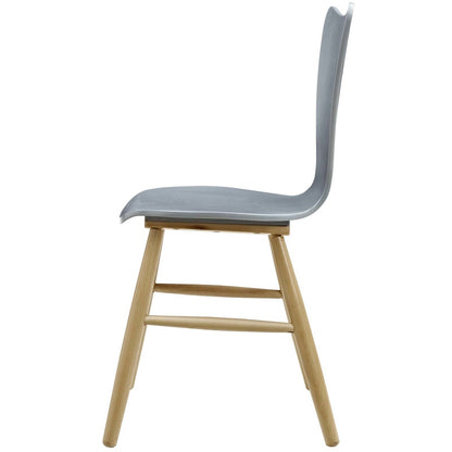 Cascade Dining Chair Set of 4, Wood, Grey Gray 15248