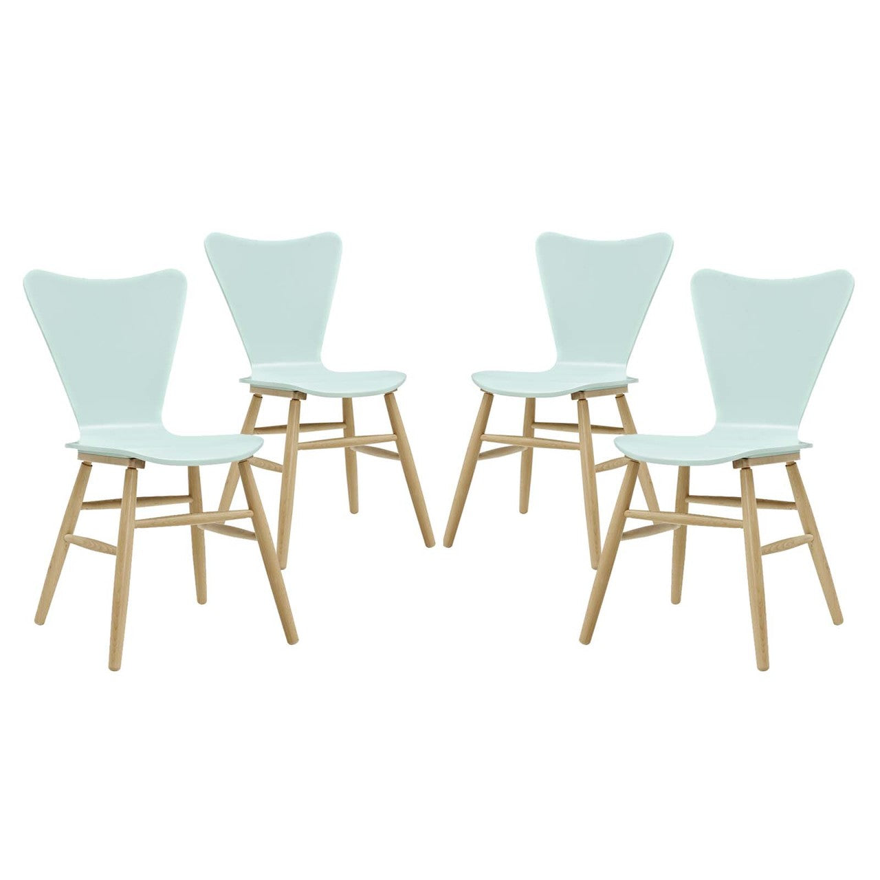 Cascade Dining Chair Set of 4, Wood, Light Blue 15249