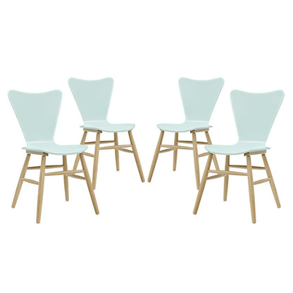 Cascade Dining Chair Set of 4, Wood, Light Blue 15249