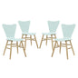 Cascade Dining Chair Set of 4, Wood, Light Blue 15249